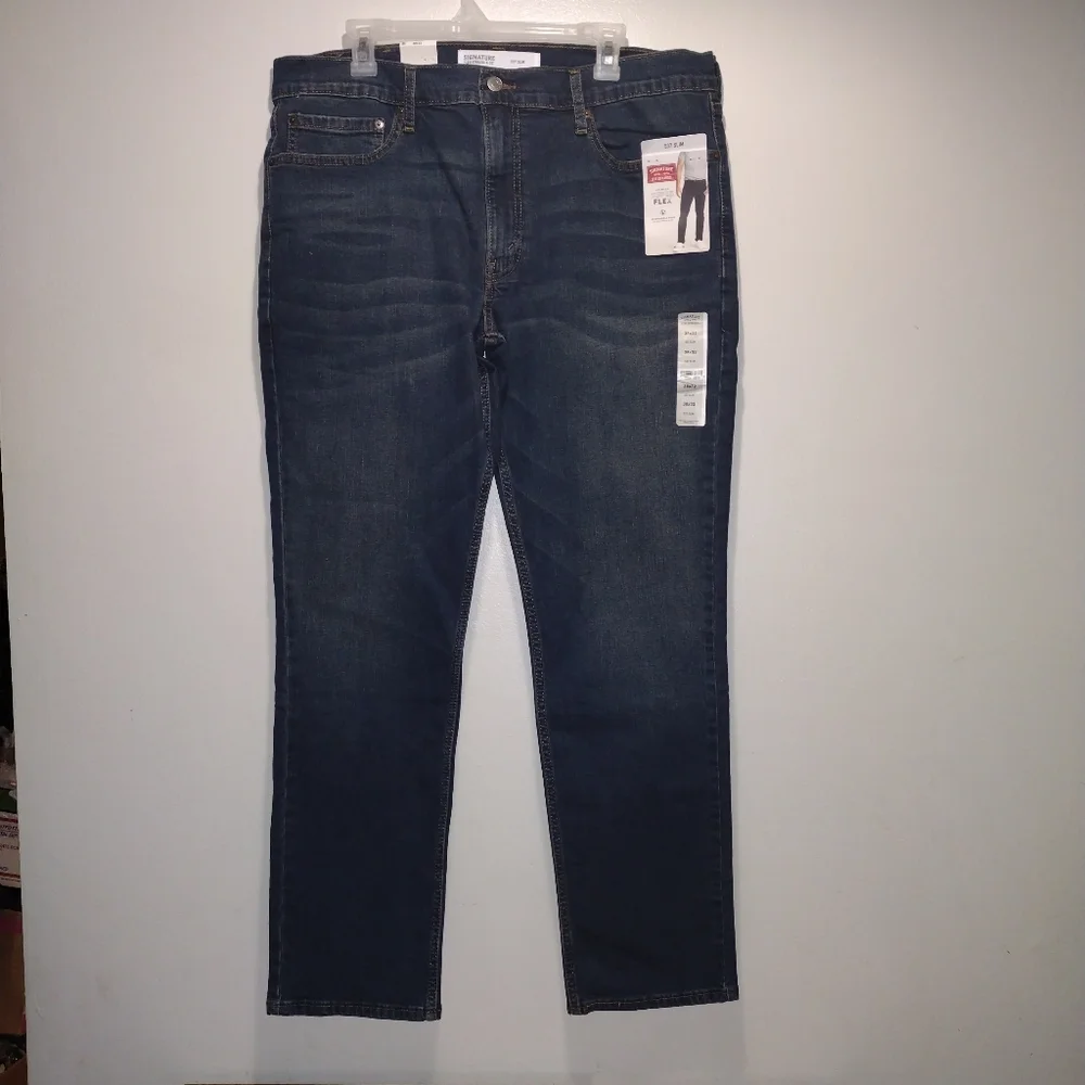 Levi Strauss Signature Super Flex Slim Fit Jeans - Picture 1 of 13